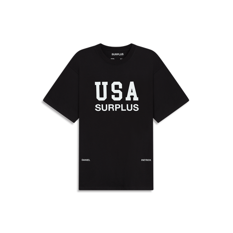 USA surplus tee / black + white