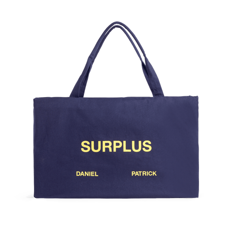 surplus tote / navy + yellow