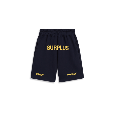 Surplus Logo Sweatshort in Navy + Yellow