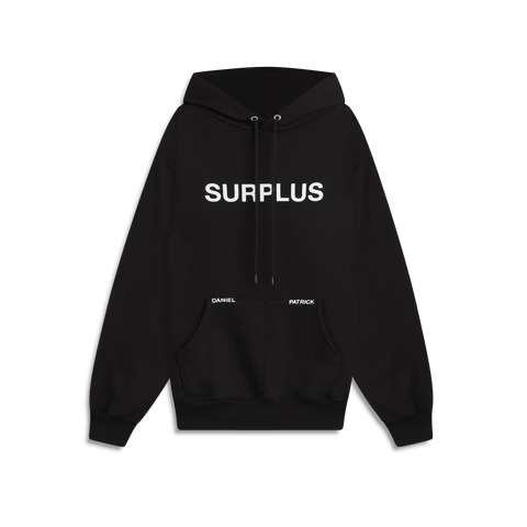 Surplus Logo Hoodie in Black + White