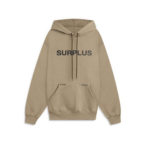 Surplus Logo Hoodie in Washed Olive + Black