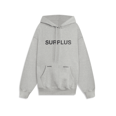 Surplus Logo Hoodie in Heather Grey + Black