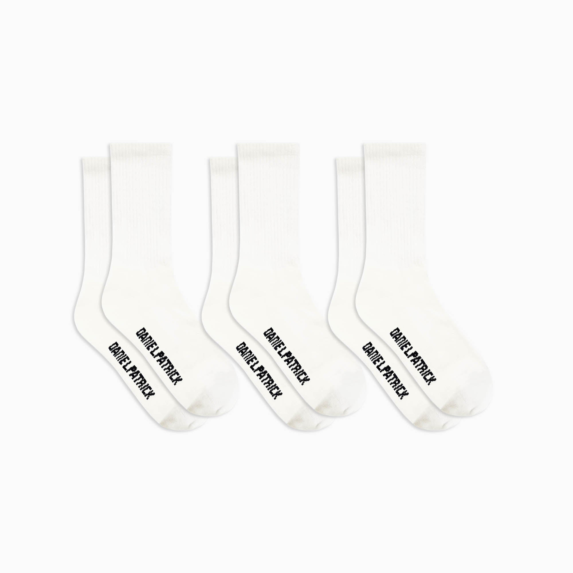 3 pack standard socks / cream + black