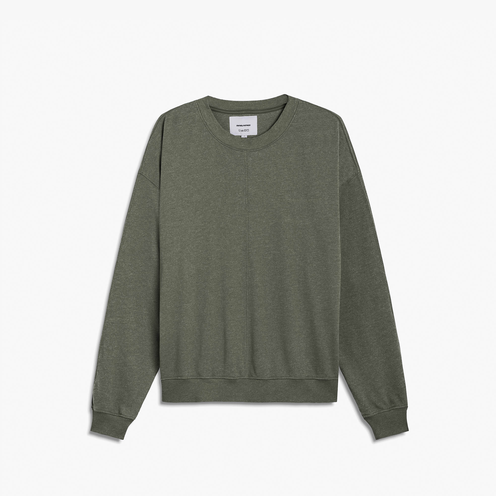 loop terry standard sweatshirt / washed olive heather