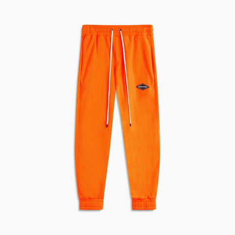 polar fleece roaming sweatpants / neon orange