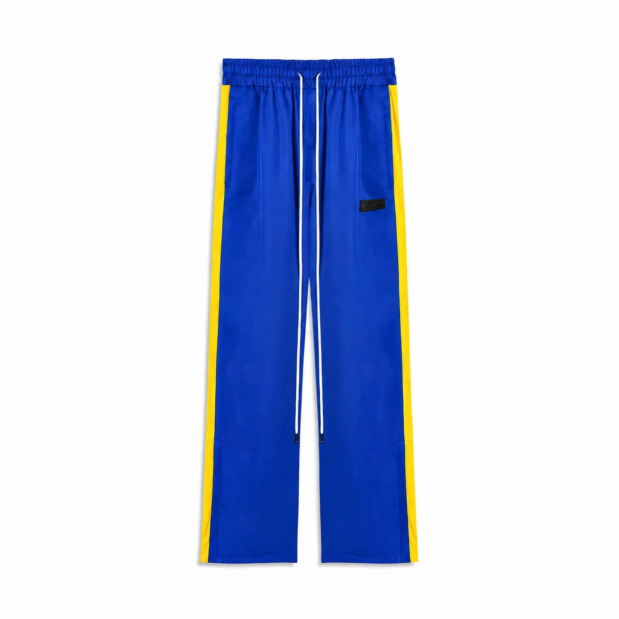 parachute straight leg track pant / Royal Blue/Yellow