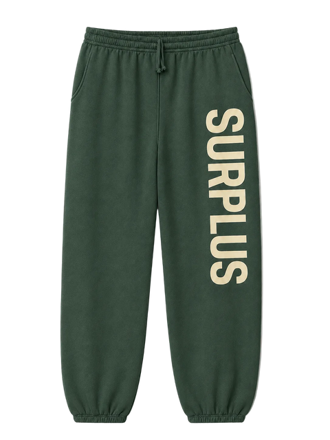 surplus logo sweatpant / ivy/cream