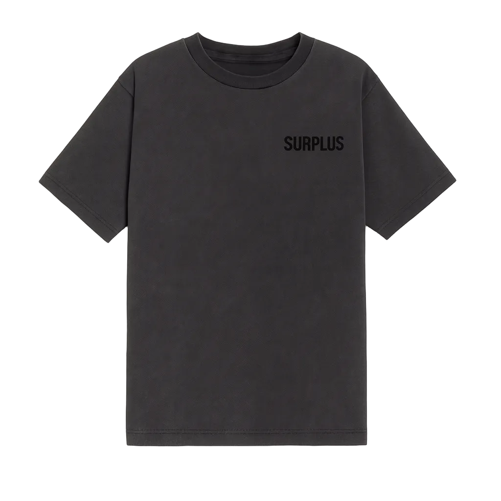 Surplus Military Logo Tee / Vintage Black/Black