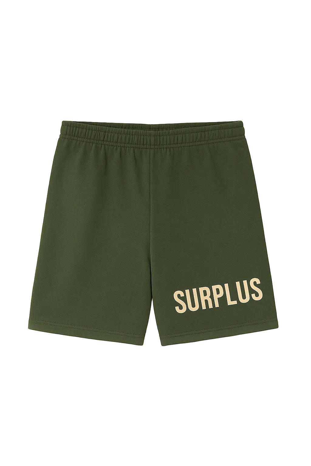 surplus military sweatshort / ivy green/cream