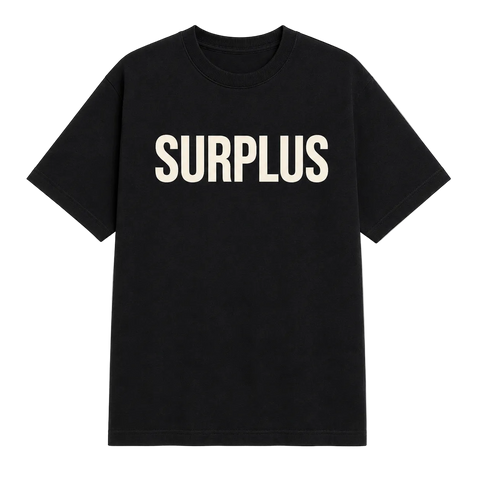 Surplus Logo Tee / Black/Cream