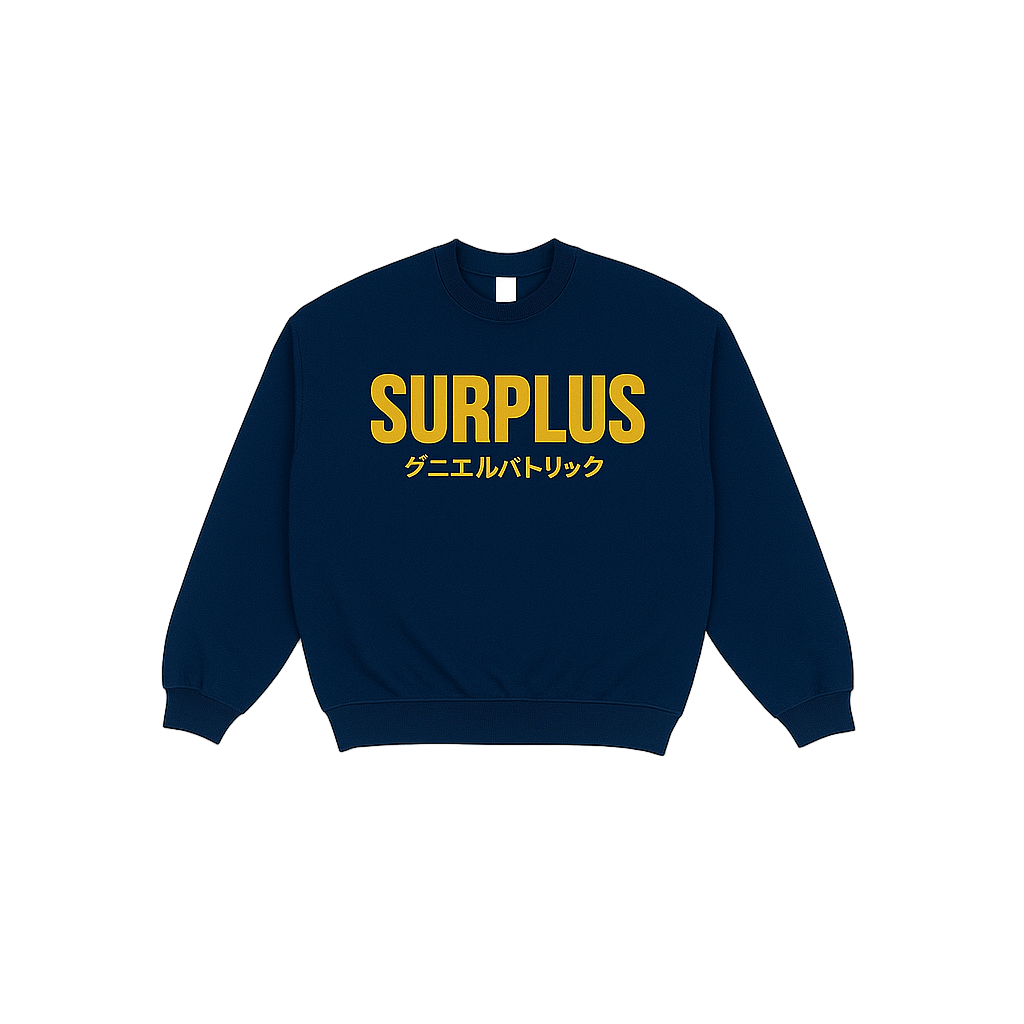 Surplus Japan Crewneck / Navy/Gold