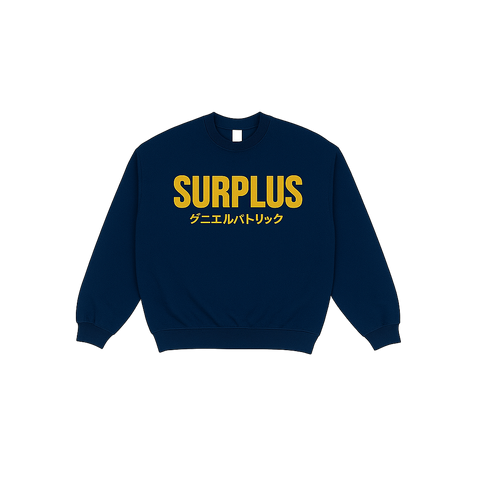Surplus Japan Crewneck / Navy/Gold