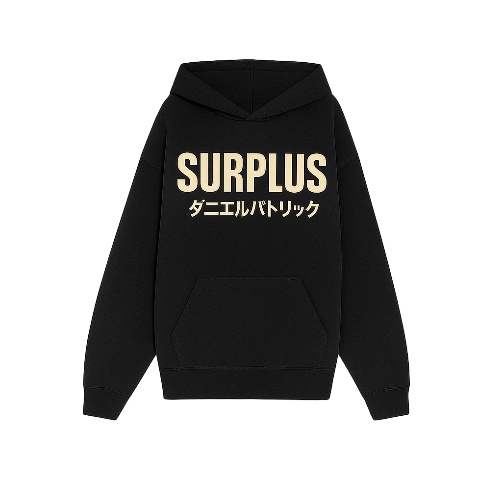 Surplus Japan Hoodie / Black/Cream