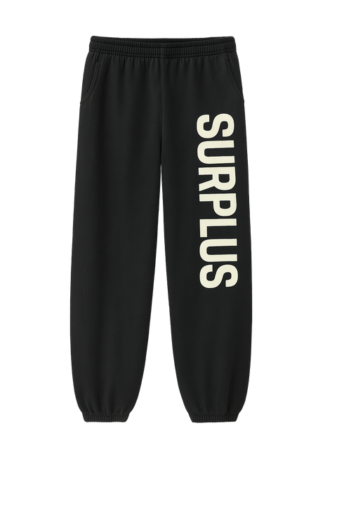 surplus logo sweatpant / black/white