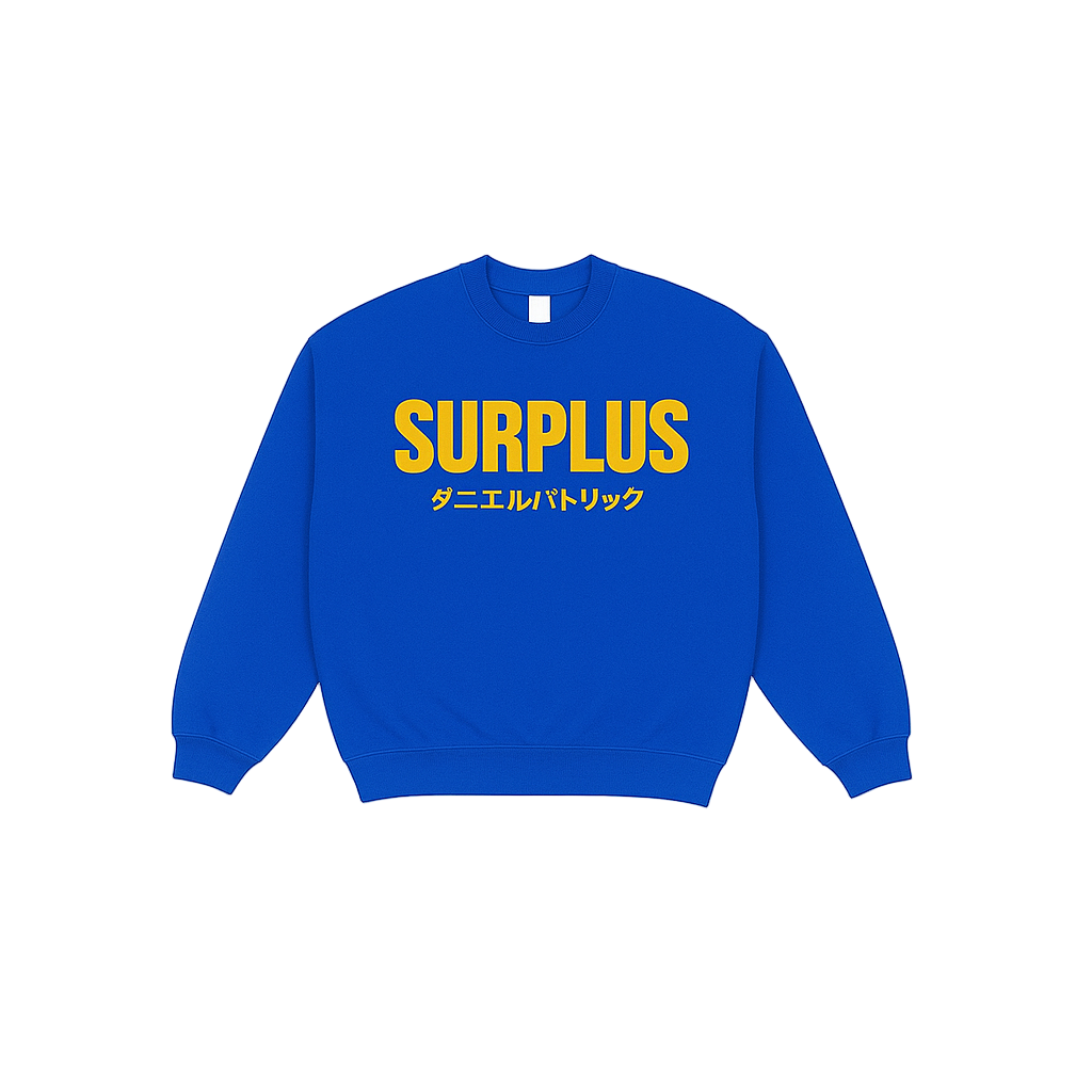 Surplus Japan Crewneck / Royal Blue/Yellow