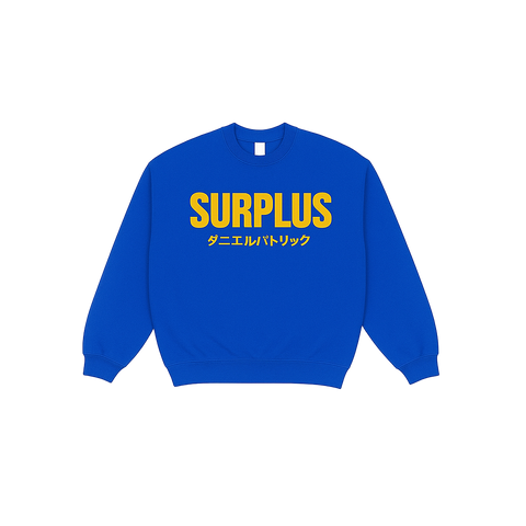 Surplus Japan Crewneck / Royal Blue/Yellow
