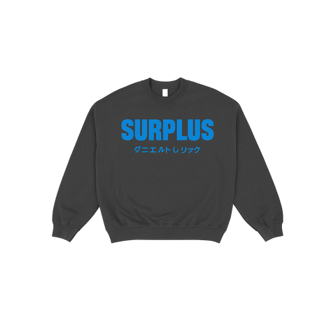 Surplus Japan Crewneck / Vintage Black/Cerulean Blue