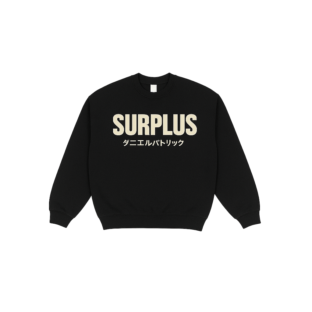 Surplus Japan Crewneck / Black/Cream