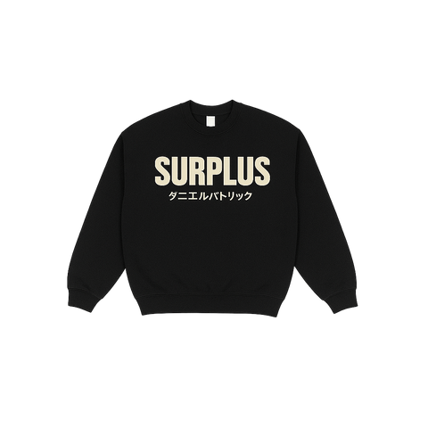 Surplus Japan Crewneck / Black/Cream