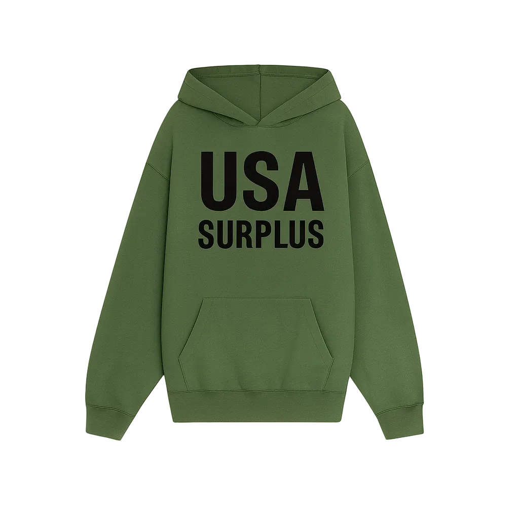 USA surplus hoodie / green/black