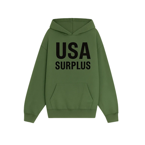 USA surplus hoodie / green/black