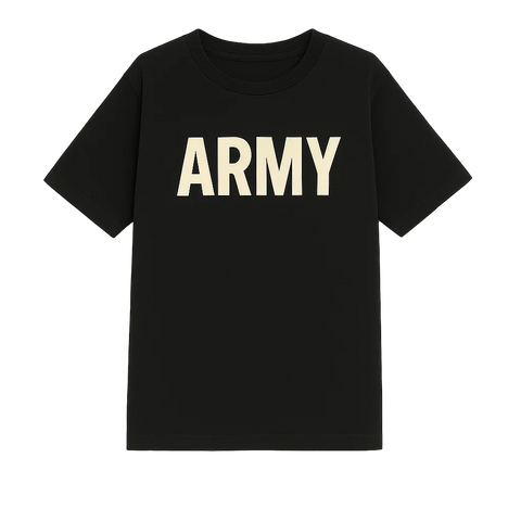 Army Surplus Tee / Black/Cream