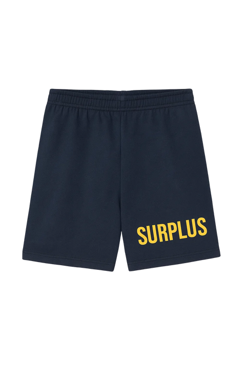 surplus military sweatshort / navy/yellow