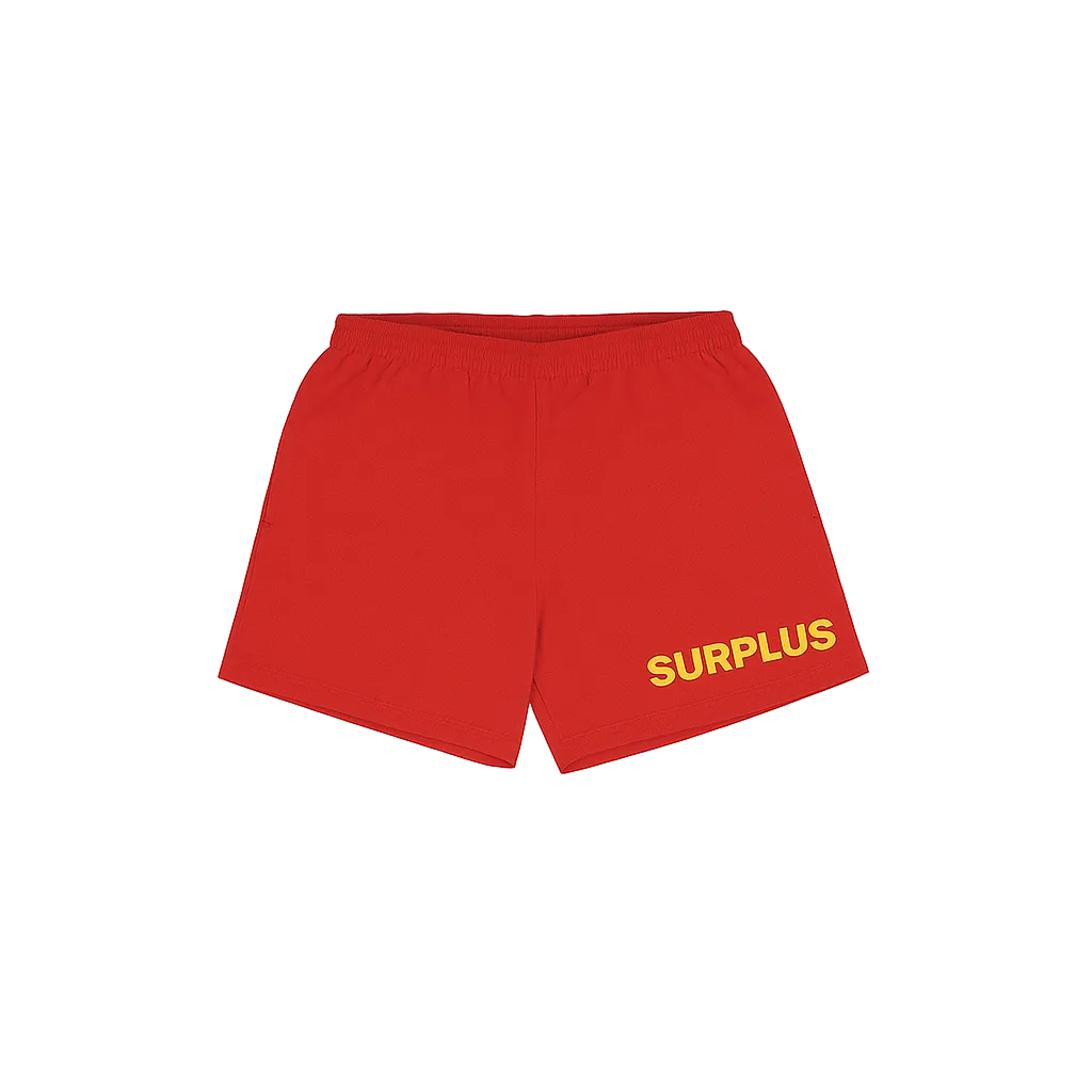 surplus military trunk/ red/gold