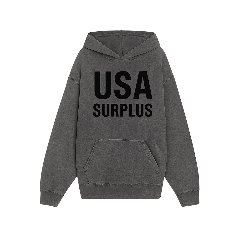 USA surplus hoodie / vintage black/black