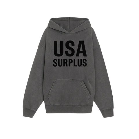 USA surplus hoodie / vintage black/black