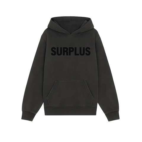 surplus logo hoodie / vintage black/black