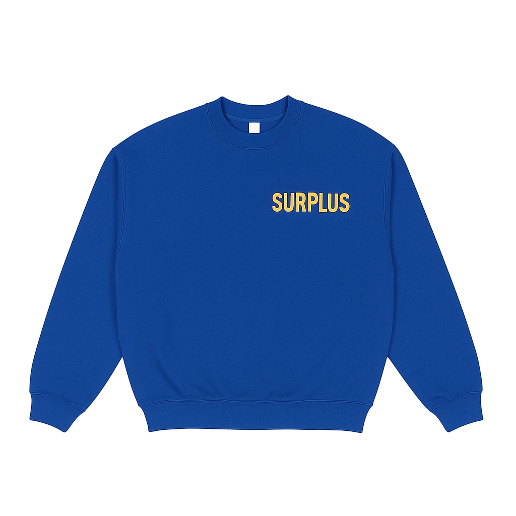 surplus crewneck sweatshirt / royal blue/gold