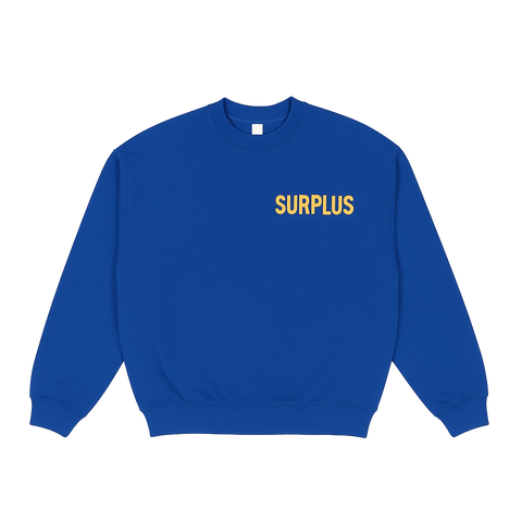 surplus crewneck sweatshirt / royal blue/gold