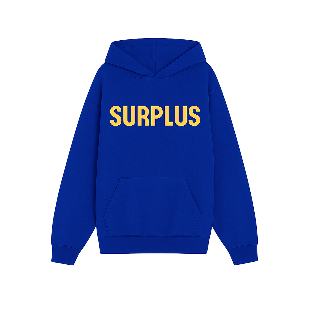 surplus logo hoodie / royal blue + yellow