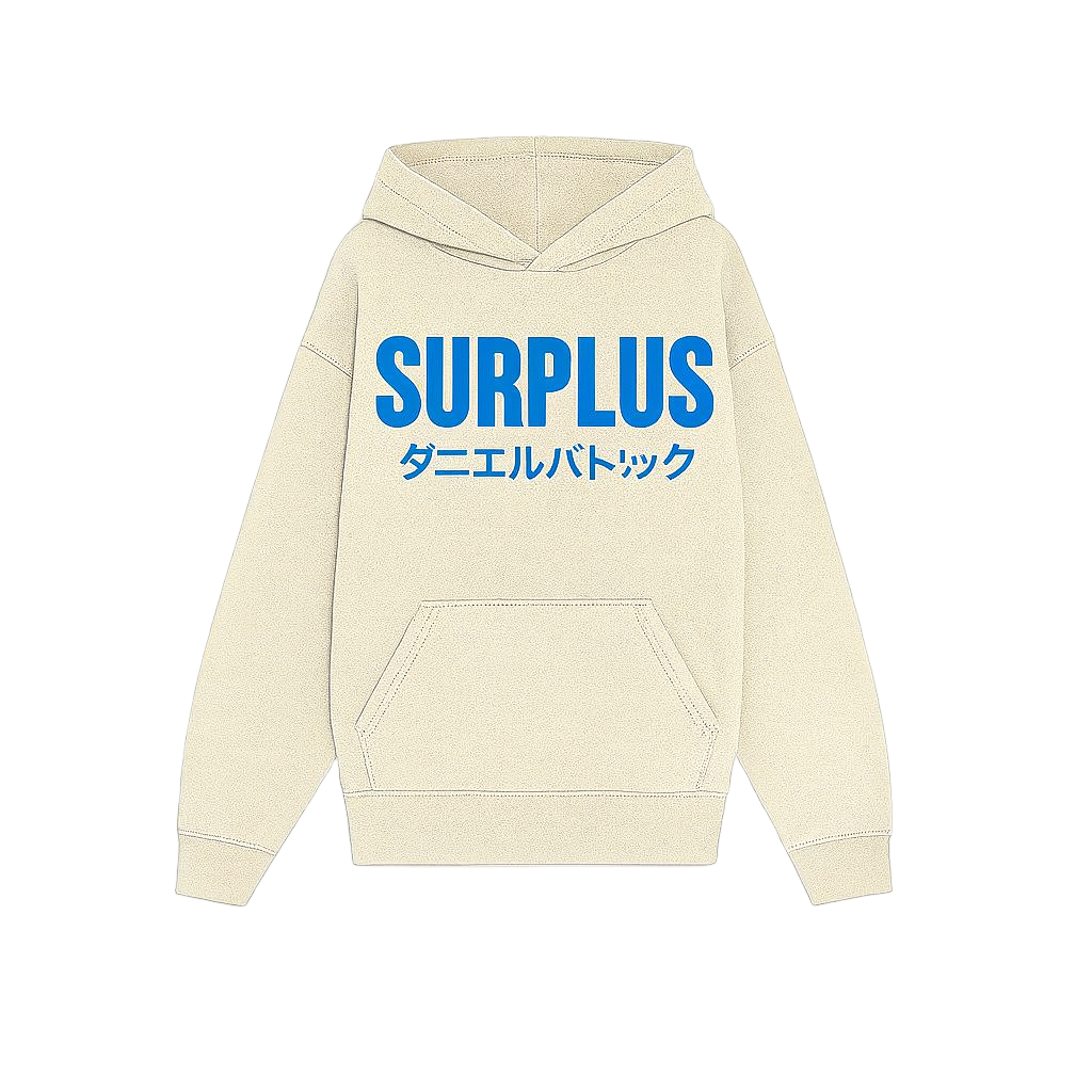 Surplus Japan Hoodie / Cream/Cerulean Blue