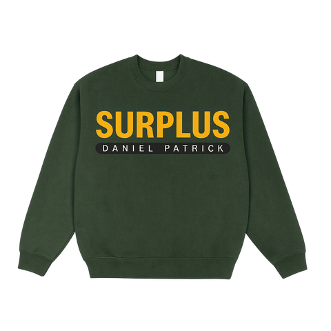 surplus 97 crewneck / ivy green/yellow