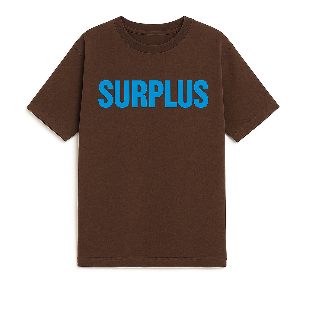 Surplus Logo Tee 2.0 / Brown/Cerulean Blue