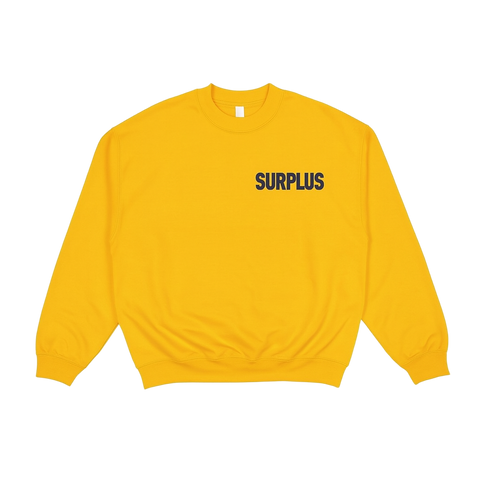 surplus crewneck sweatshirt / Golden Yellow/Navy