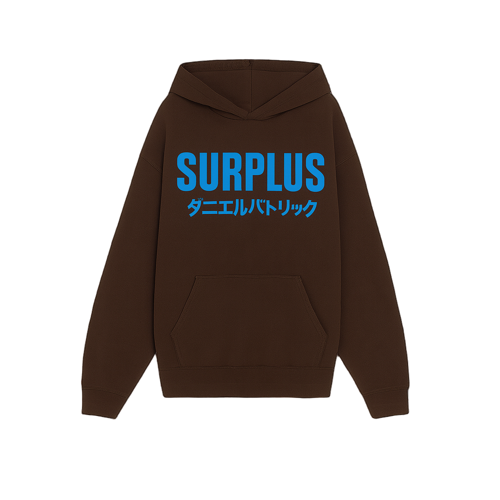 Surplus Japan Hoodie / Brown/Cerulean Blue