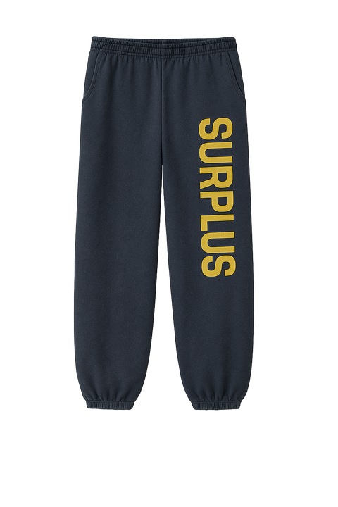 surplus logo sweatpant / navy/yellow