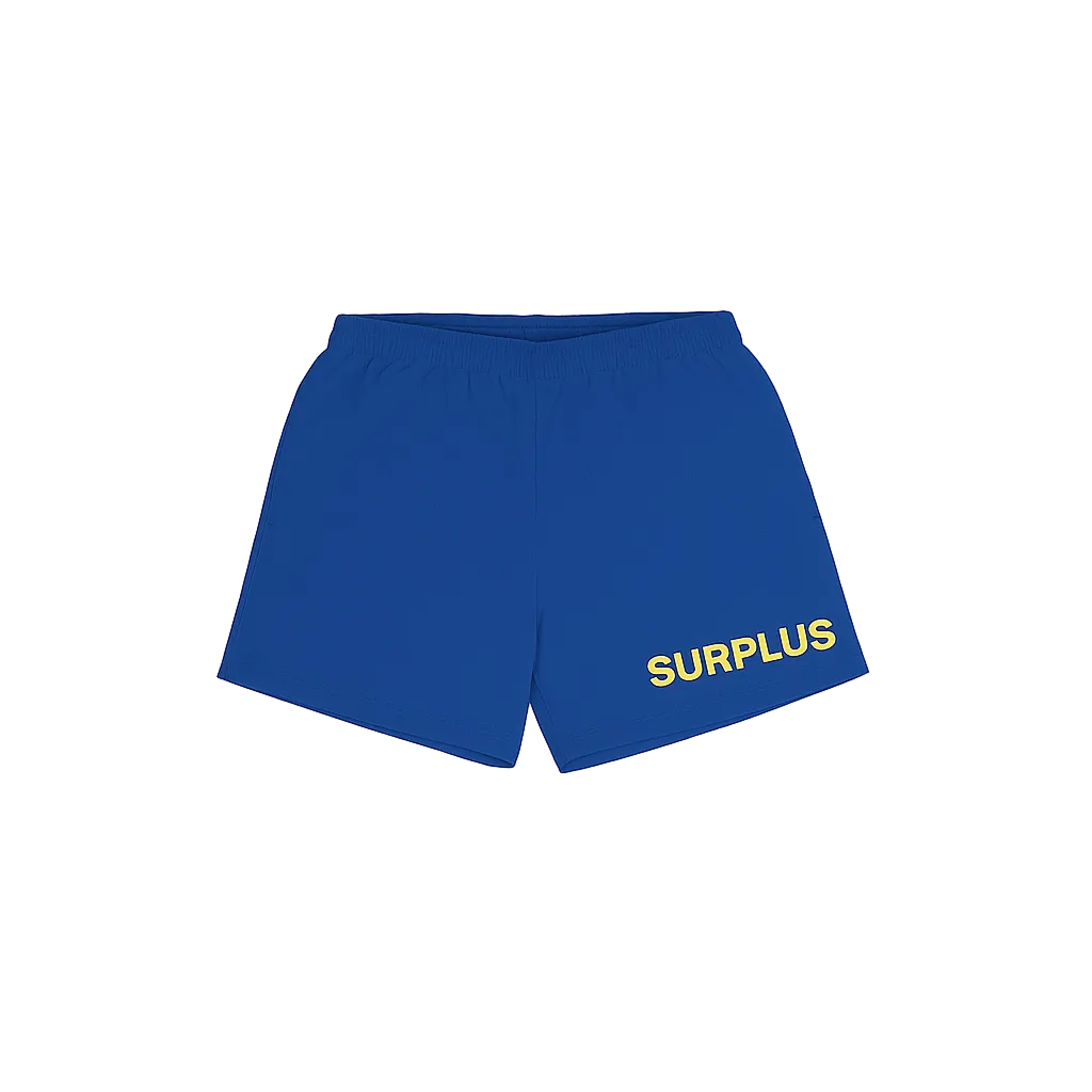 surplus military trunk/ royal blue/gold