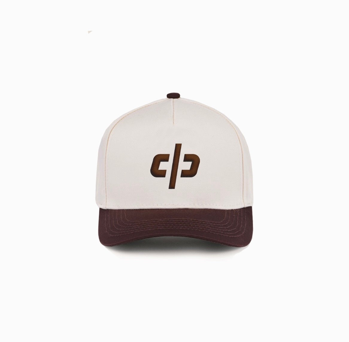 DP icon 5 panel cap / cream/brown