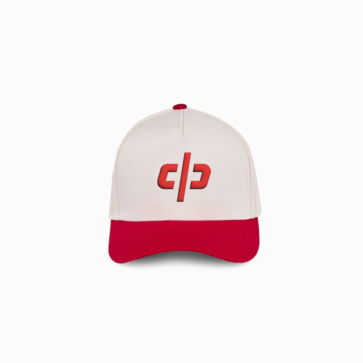 DP icon 5 panel cap / cream/red