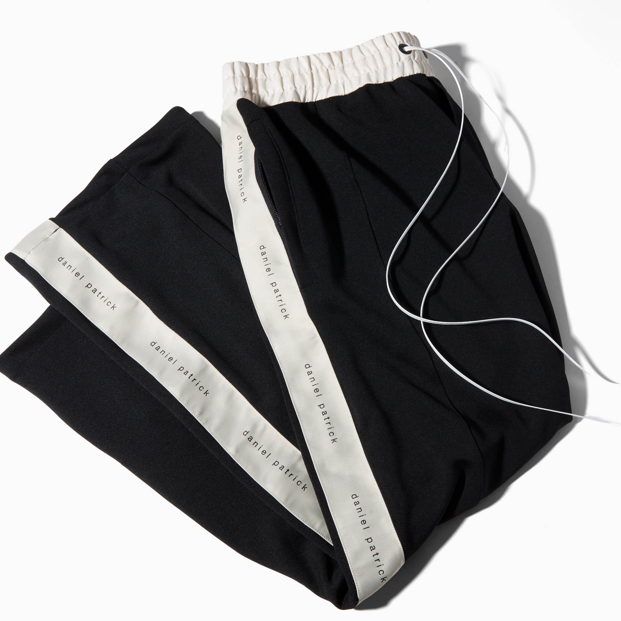 Bootcut Track Pant in Black/Ivory