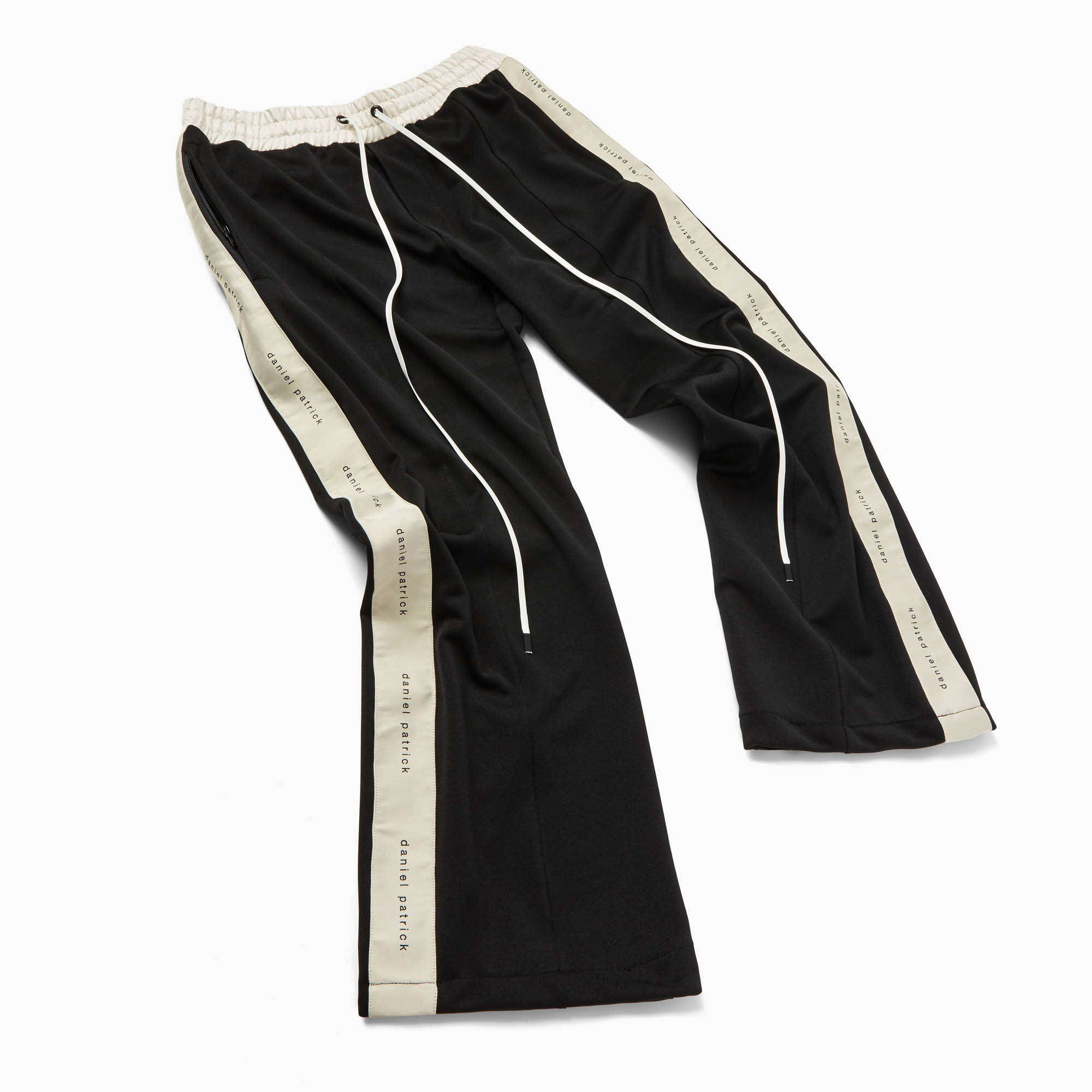 Bootcut Track Pant in Black/Ivory