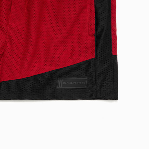 Icon Mesh Gym Short in Red/Black