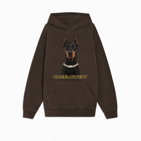doberman hoodie / brown