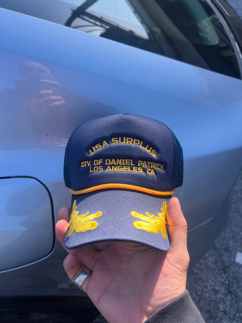 USA Surplus Navy Trucker / Navy/Gold