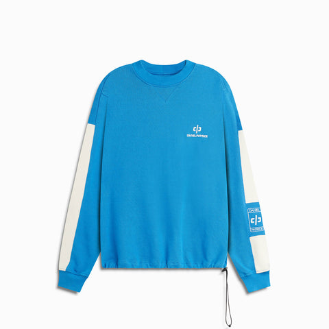 Beverly Hills Crewneck in Vintage Blue/Ivory