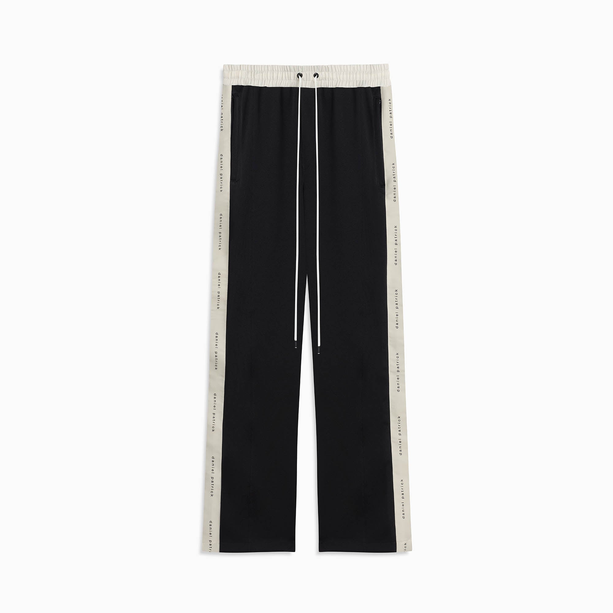 Bootcut Track Pant in Black/Ivory